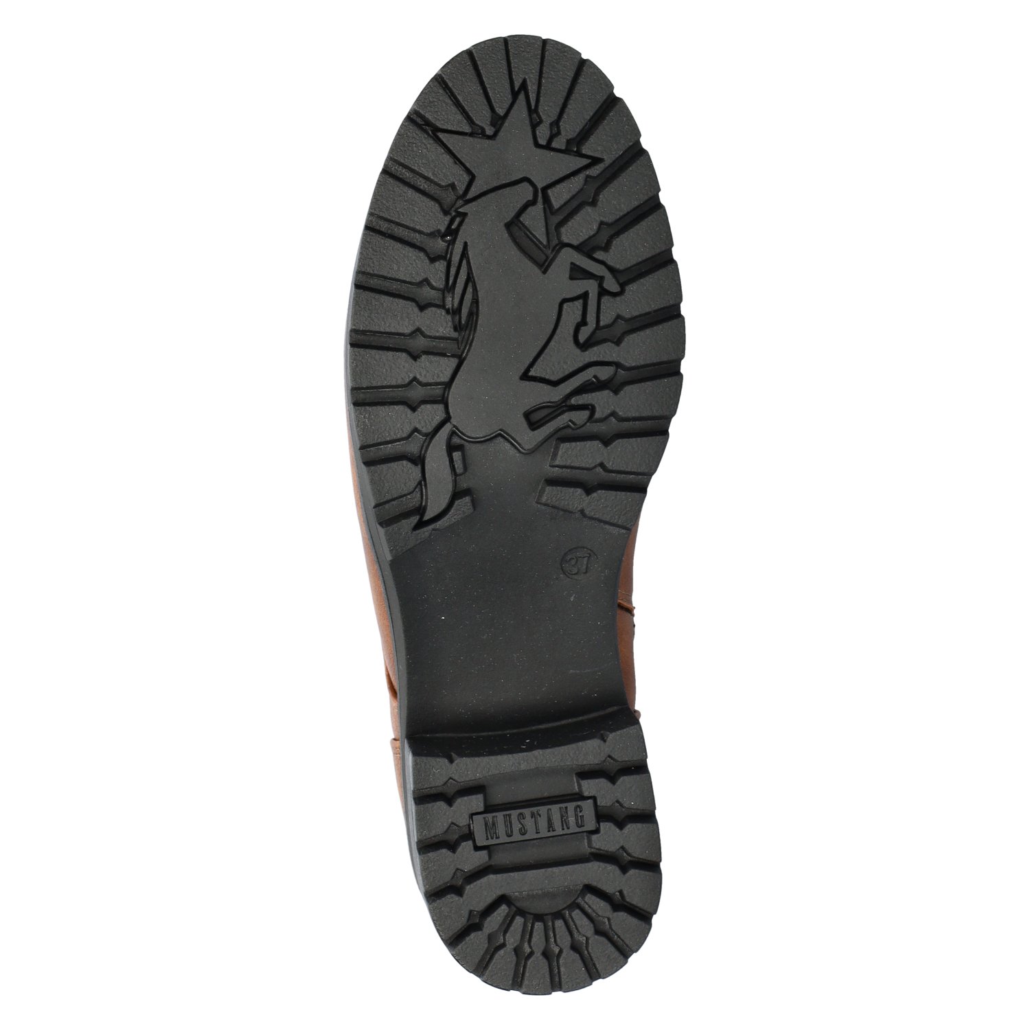 dames veterboot Mustang Cognac