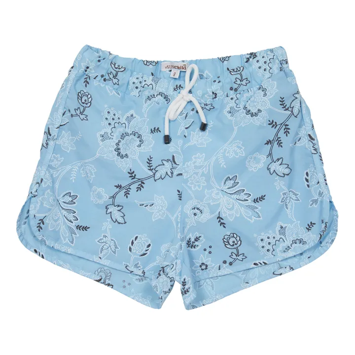Sunchild Short de Bain Bahia Fleur | Bleu ciel