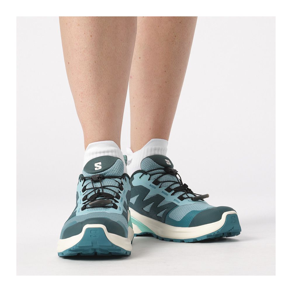 Salomon X-ADVENTURE GTX W - Chaussures trail Femme dusty turquoise/vanilla ice/cockatoo