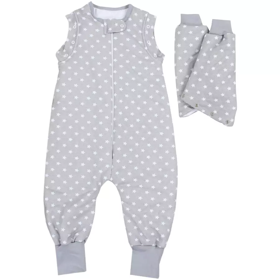 TupTam Baby Schlafsack mit Beinen und Ärmel Winter grauweiß
