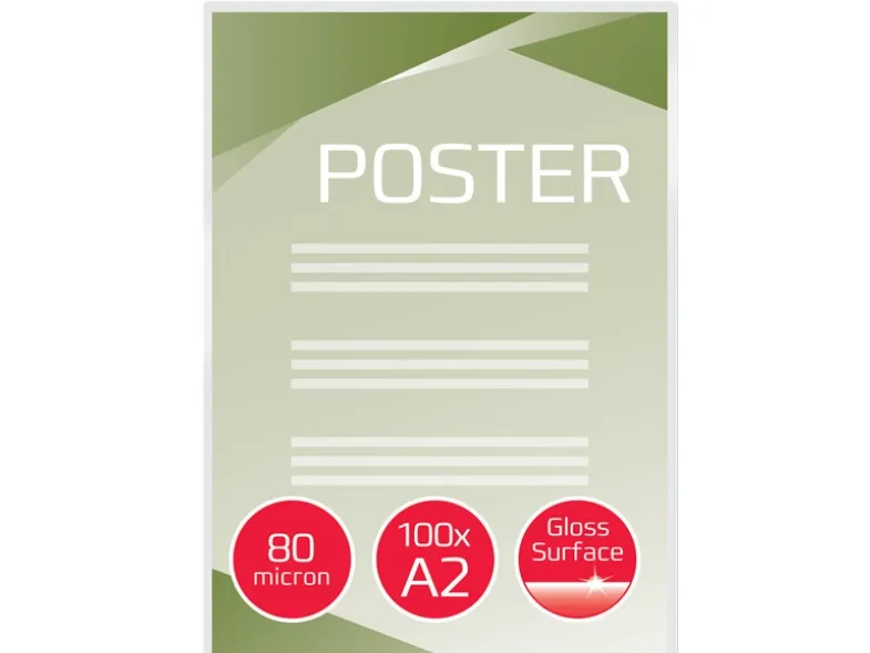 Lamineringslomme GBC A2 80 micron - (100 stk.)