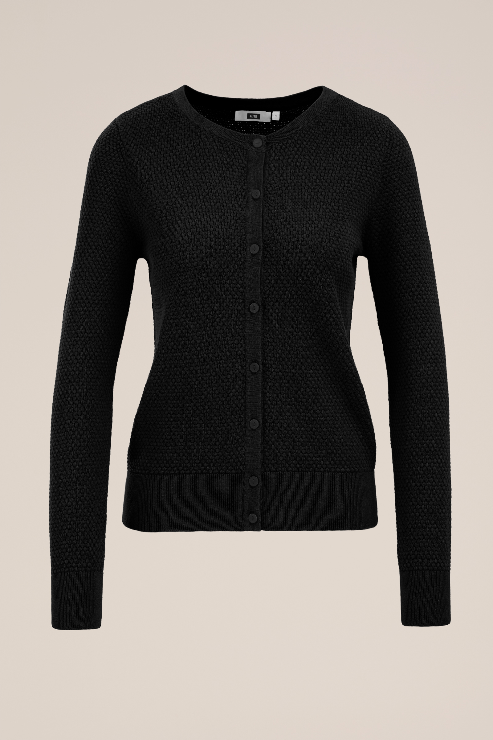 vest met structuur WE Fashion Zwart