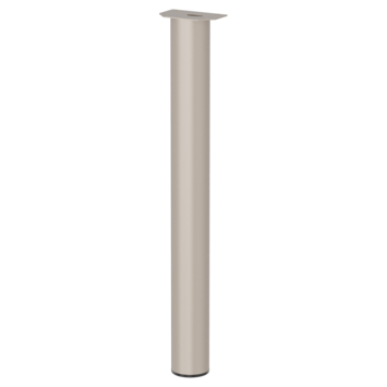 Duraline meubelpoot rond zand / beige staal Ø7,6x72 cm