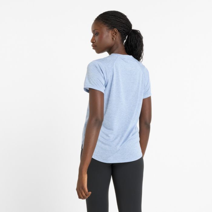 New Balance Dame T-shirts Athletics Short Sleeve Blå
