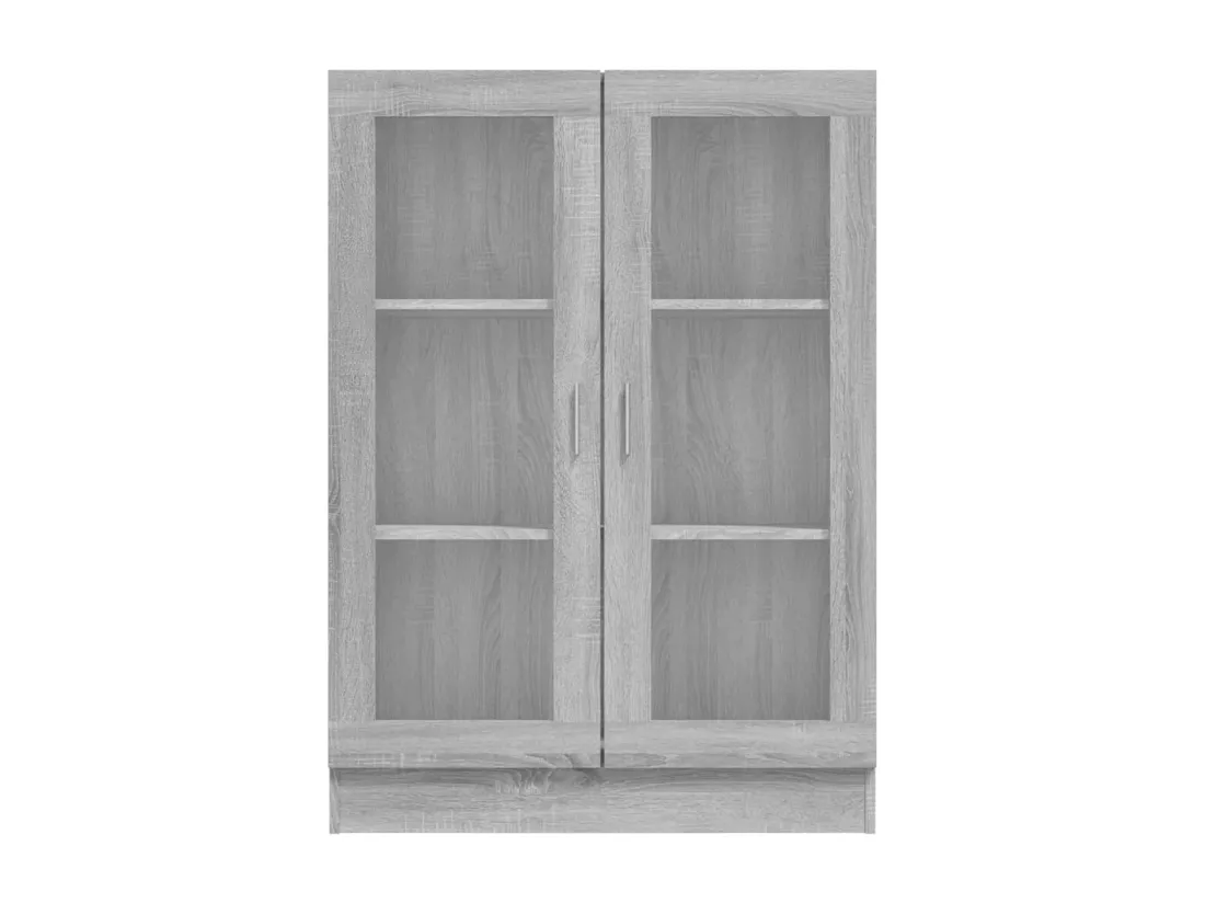 Armoire à vitrine Sonoma gris 82,5x30,5x115cm Bois d'ingénierie