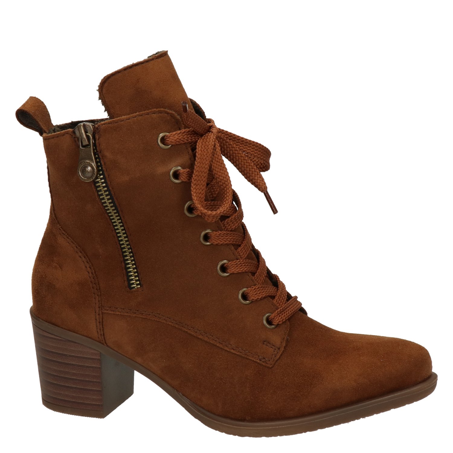 dames veterboot Rieker Cognac