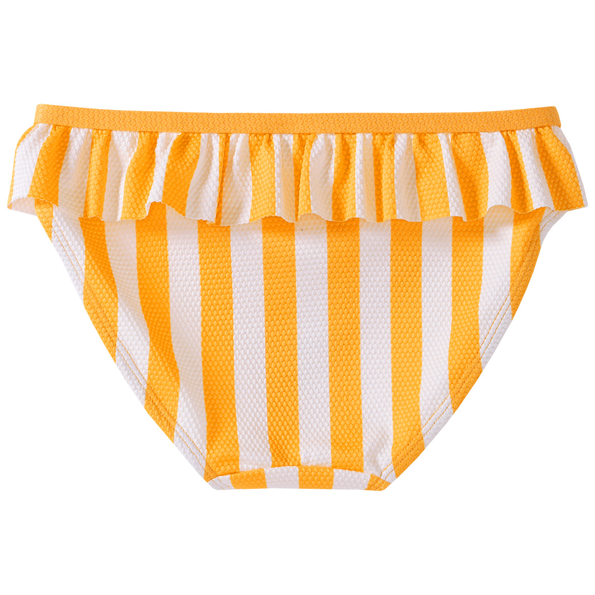 Famy Mädchen Bikini mit Wabenstruktur gelb / weiss