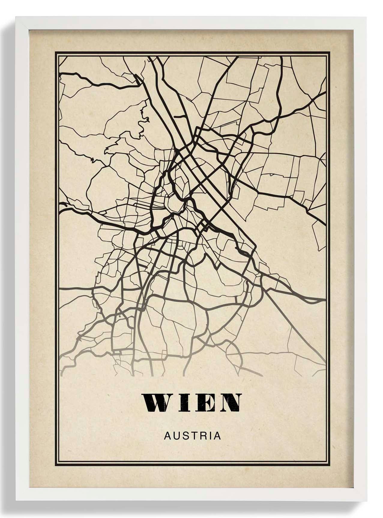 Wien Stadt Sepia