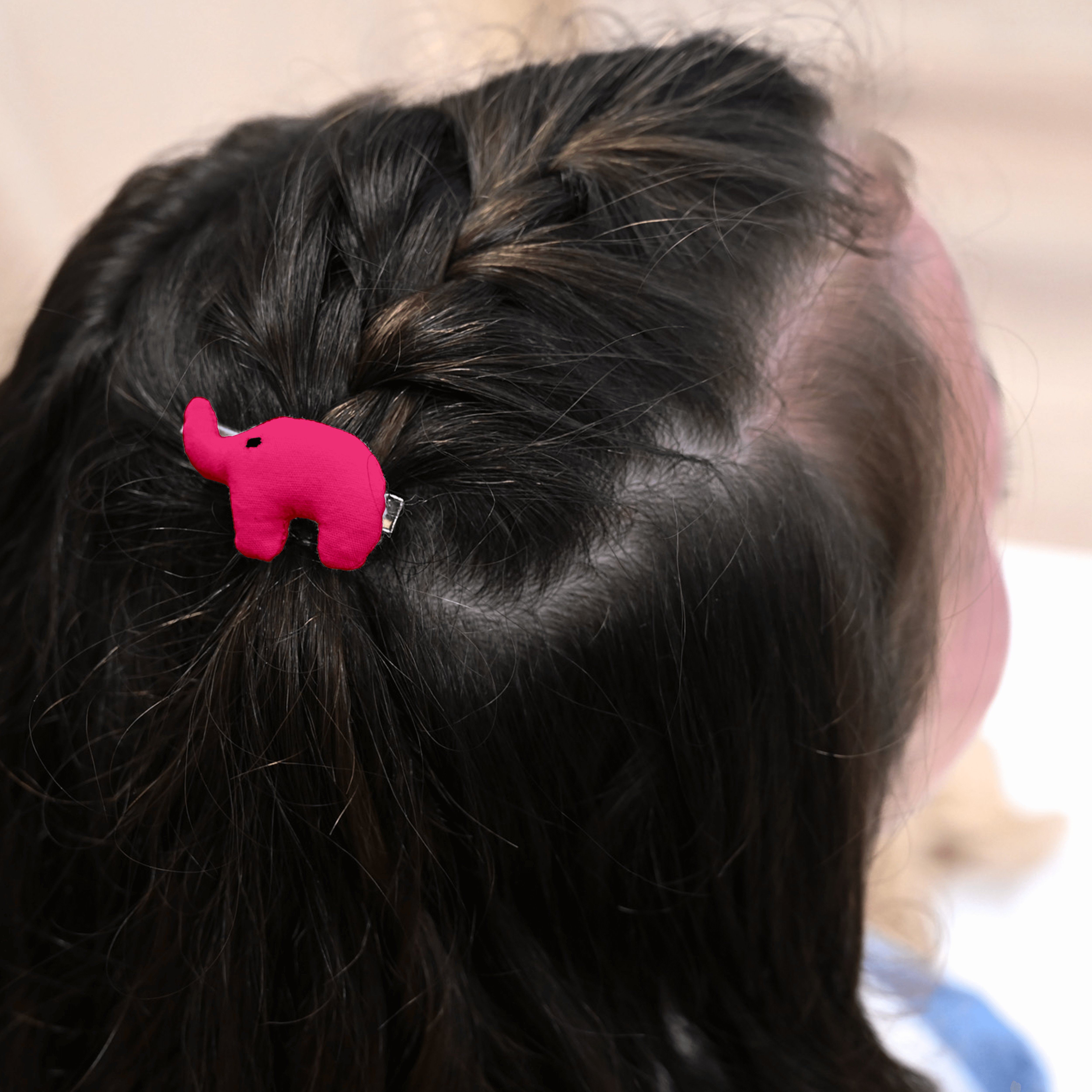 Barrette Eléphanteau Fuchsia