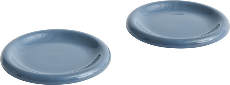 Hay Barro Plate-Set of 2-Ø18-Dark blue