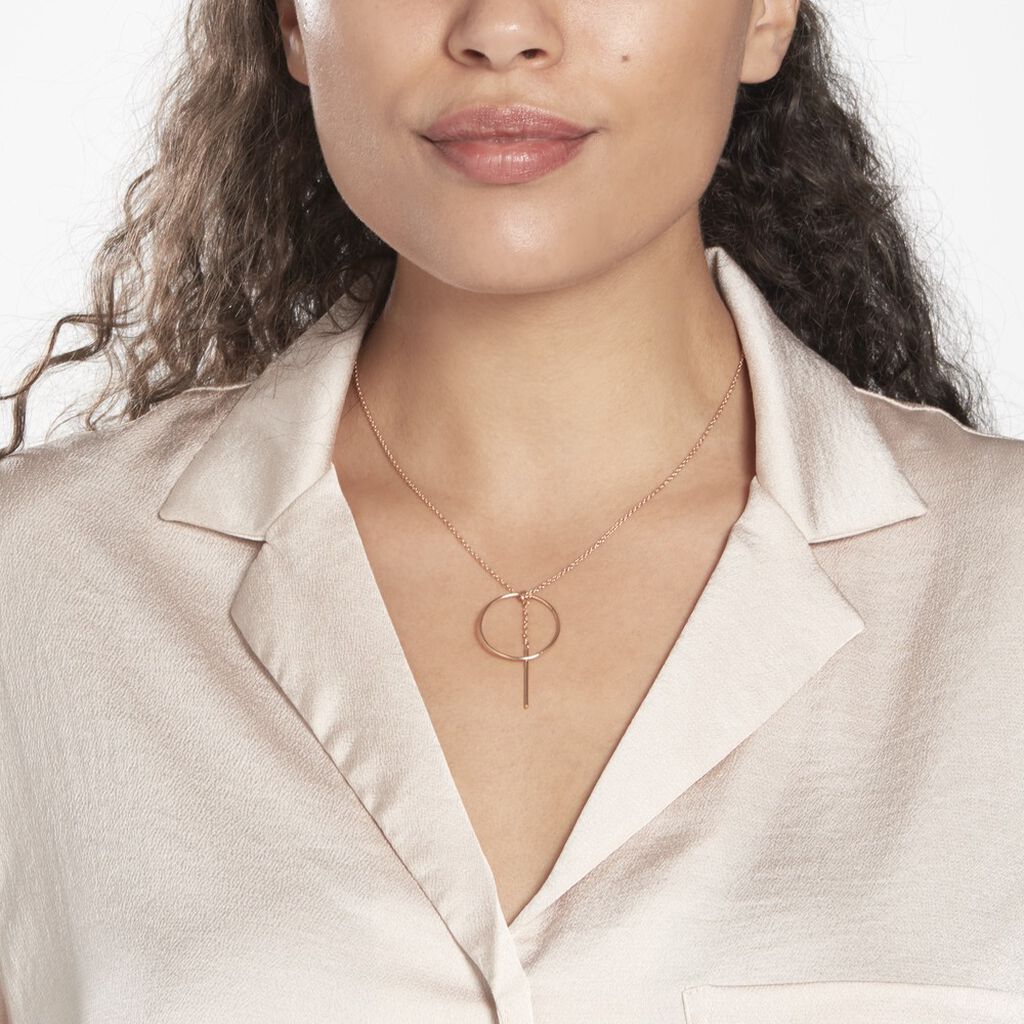 Collier Argent Rose Enissa