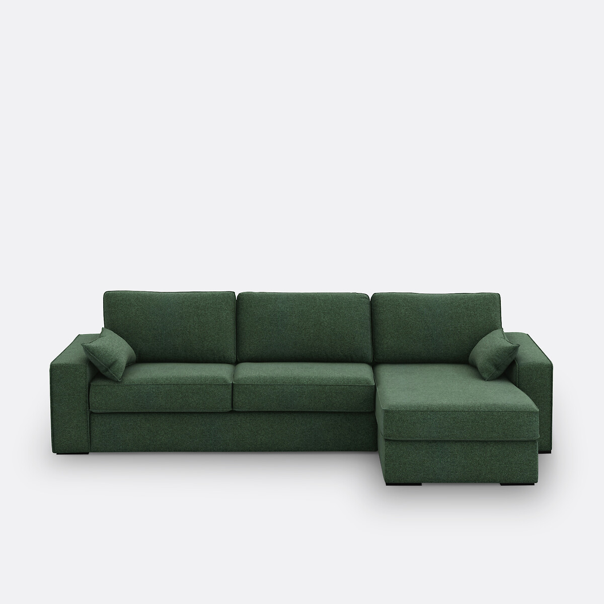 LA REDOUTE INTERIORS<br>Sofá-cama de canto em tecido texturizado, espuma, Cecilia