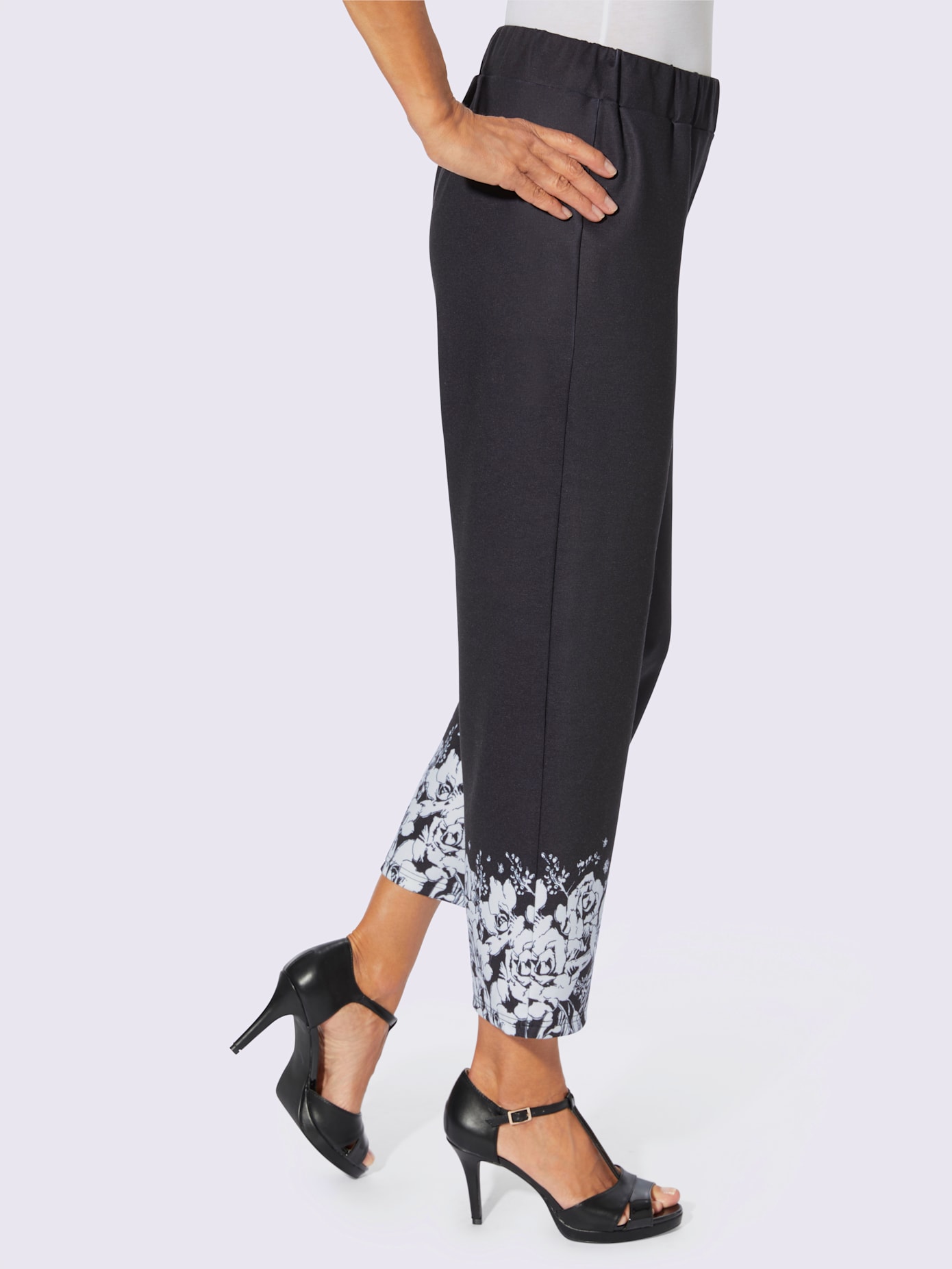 Pantalon en jersey 7/8 jersey élastique et indéformable