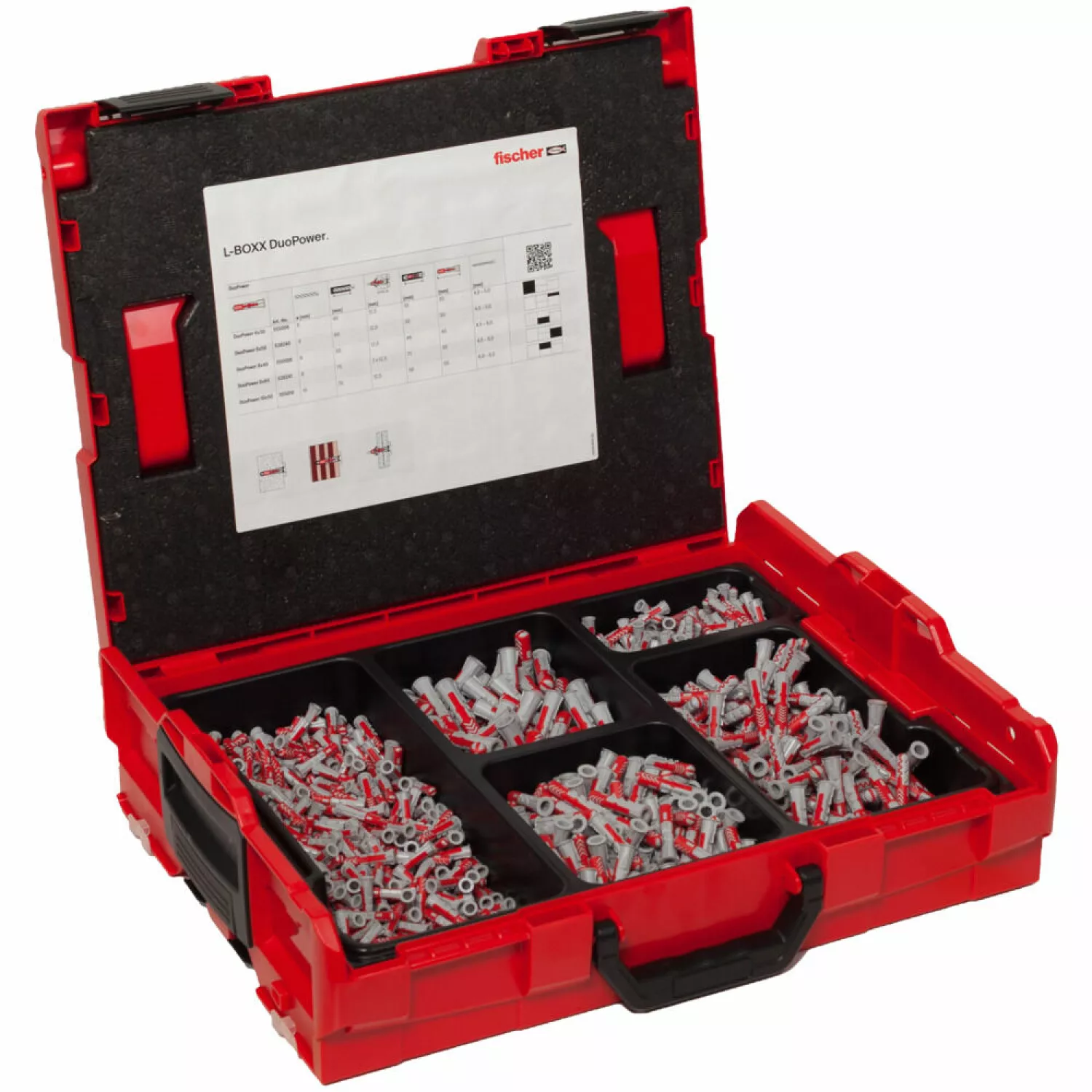 Fischer DuoPower L-BOXX 102 910-delige pluggenset in L-Boxx
