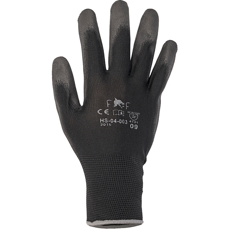 PU handschoenen 10/XL zwart
