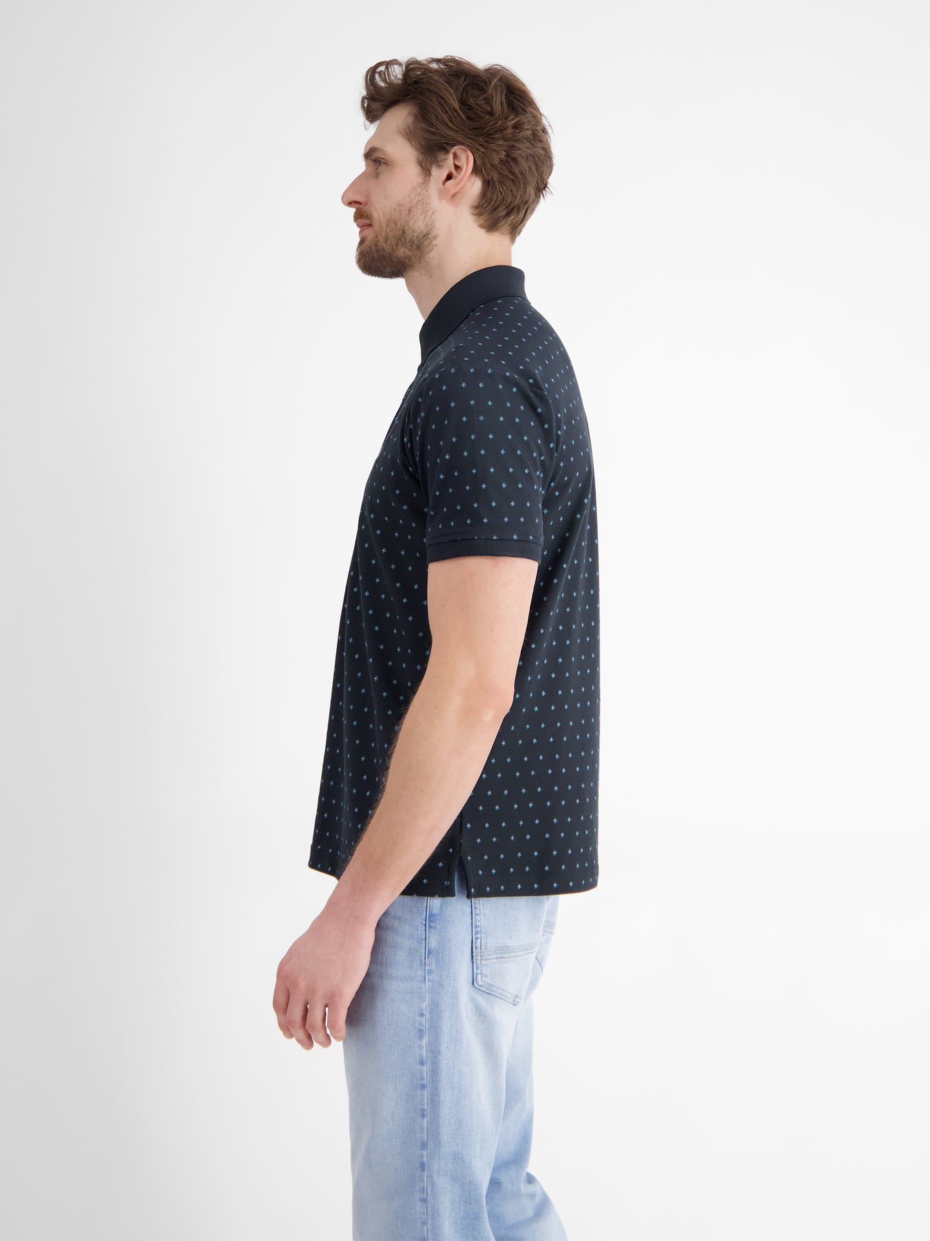 Herren Poloshirt mit Minimalprint