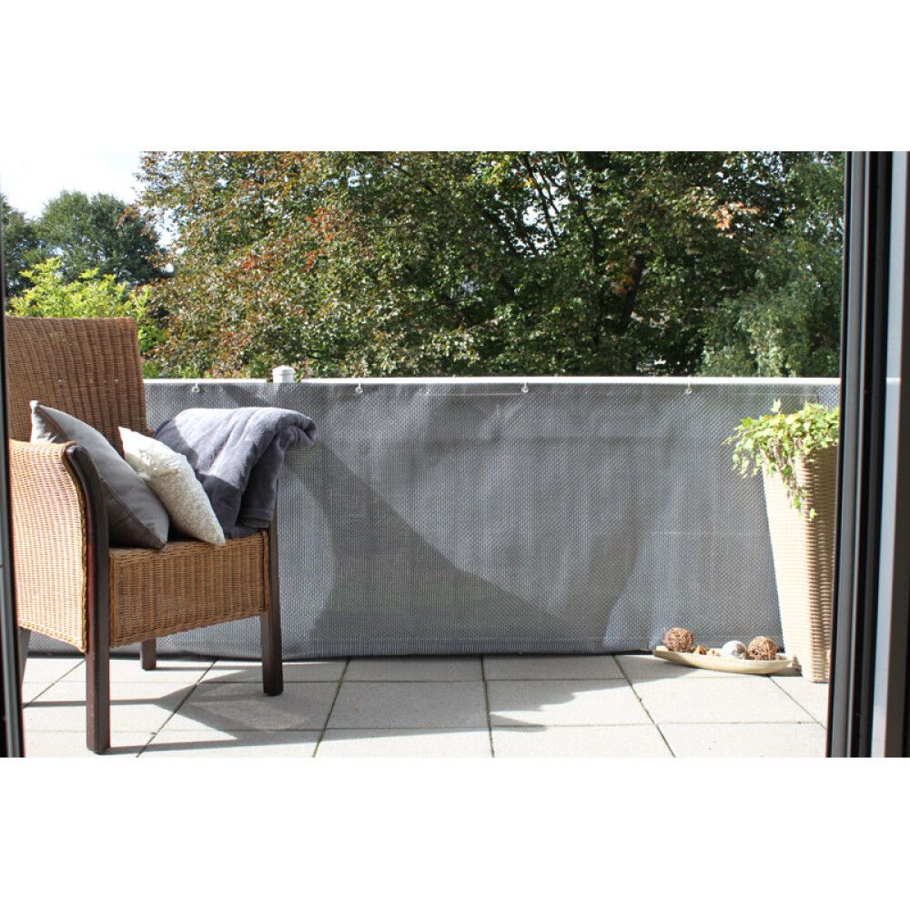 BALKONGBESKYTTELSE VIDEX MESH SØLV/ANTRASITT 90X300CM