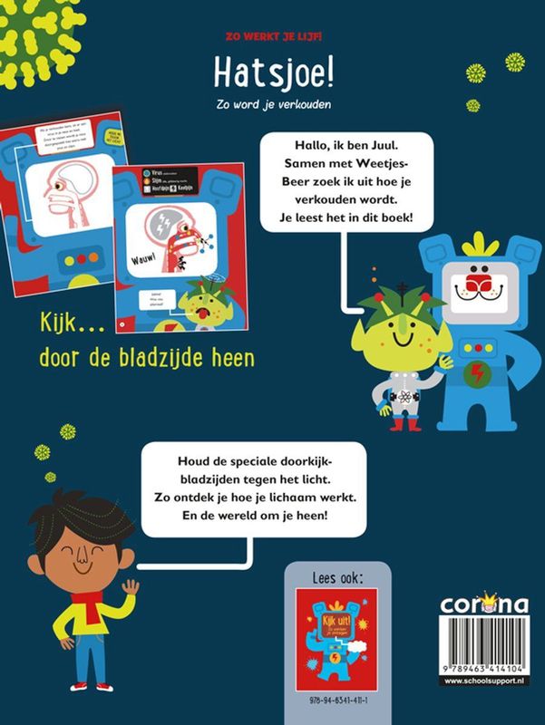 Boek - Hoe Je Verkouden Wordt - Juul - Weetjes-Beer - Kleurige Illustraties