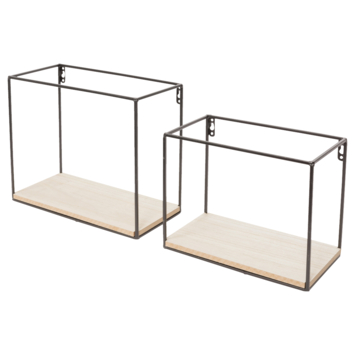 Duraline wandbox hout/zwart 60 cm