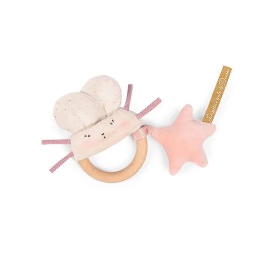 La Petite École de Danse Hochet Bois Souris   Rose        de               Moulin Roty