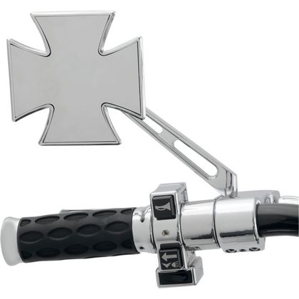 Rétroviseur Drag Specialties Croix de malte reversible (l'unité) Universel - Gris