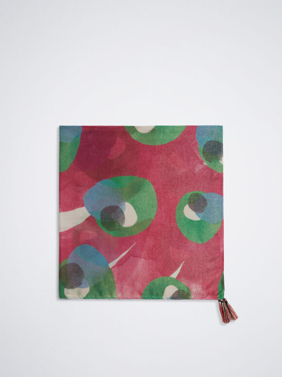 Lenço estampado - Rosa