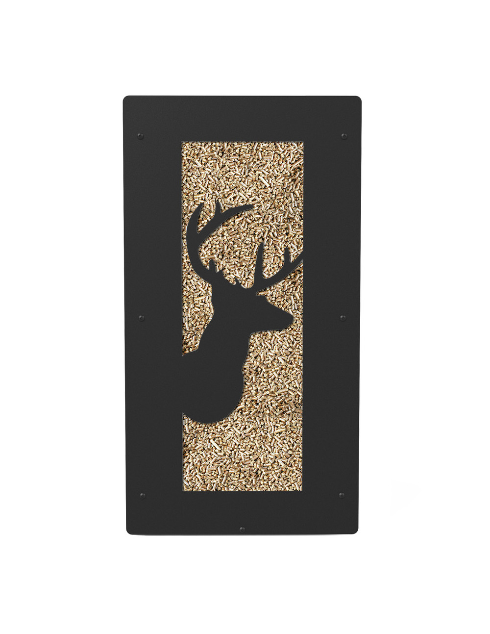 Meuble de rangement à granulés de bois 55kg noir cerf