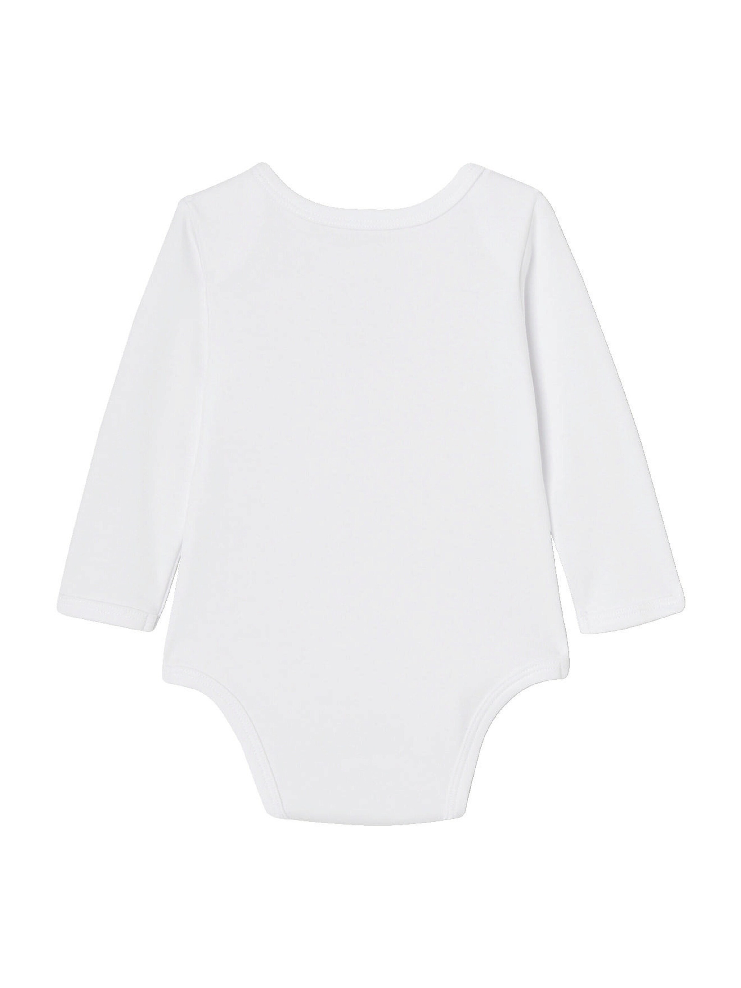 Vertbaudet 5er-Pack Baby Langarm-Bodys in Schlupfform BASIC, Bio-Baumwolle set weiß
