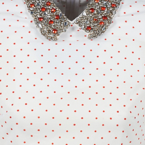 Manoush - PLUMETIS STRASS - Blanc / Rouge