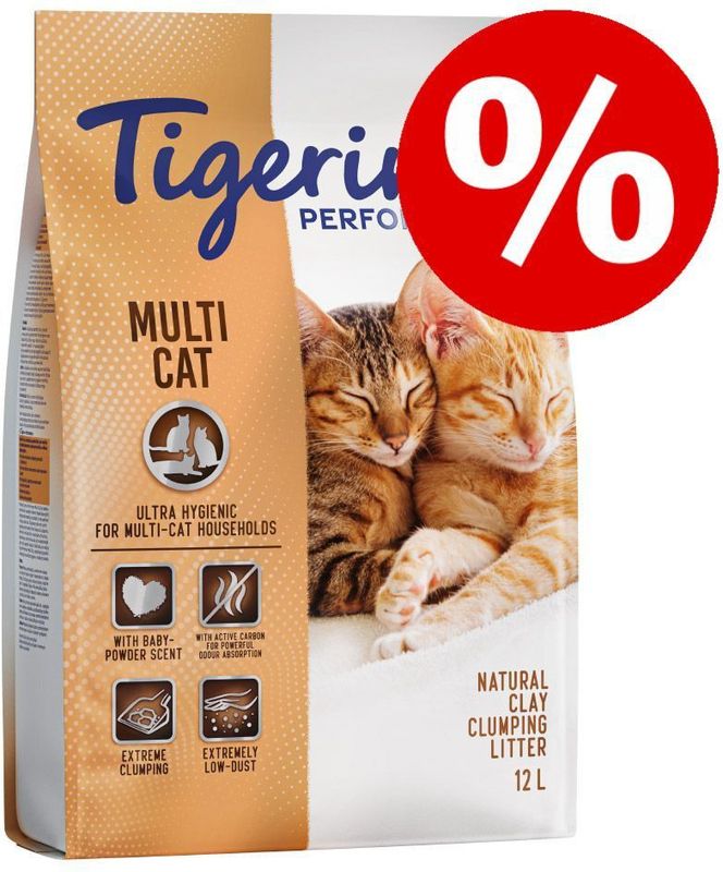 Tigerino - Performance Active Carbon - Kattenbakvulling - Geur van Babypoeder - Natuurlijke Kleikorrels