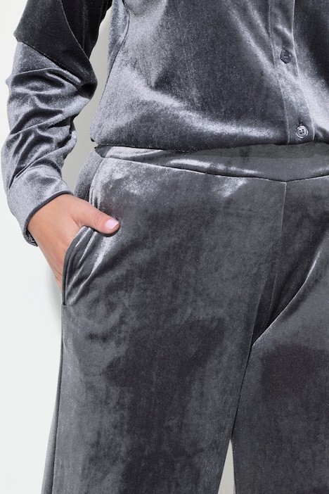 Samthose, weites Bein, elastischer Bund