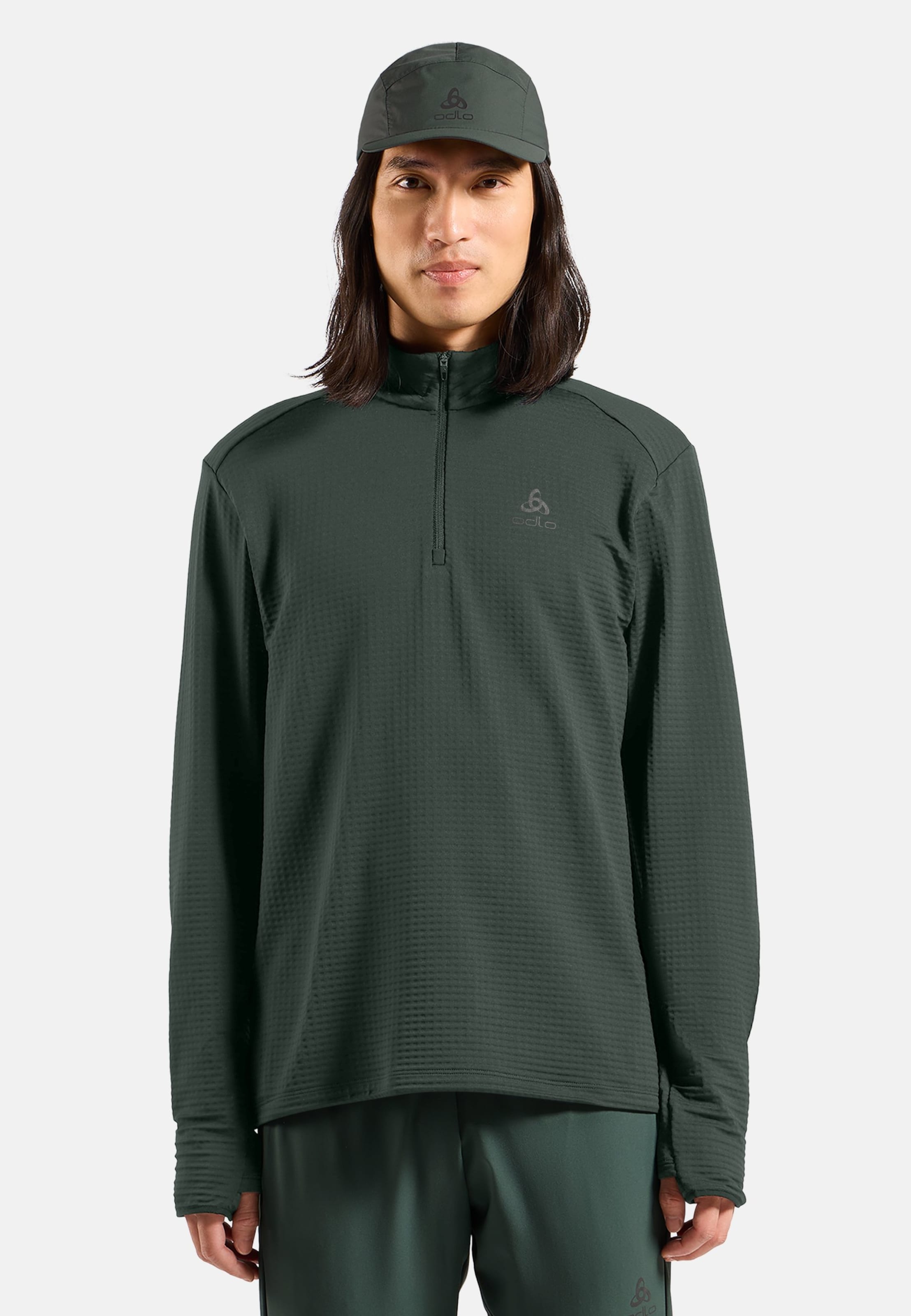 Essentials Thermal Laufshirt mit Halbreissverschluss in urban chic
