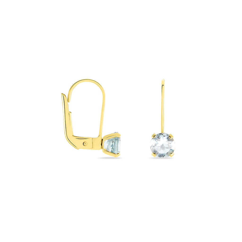 Boucles D'oreilles Pendantes Or Jaune Zoe Topaze
