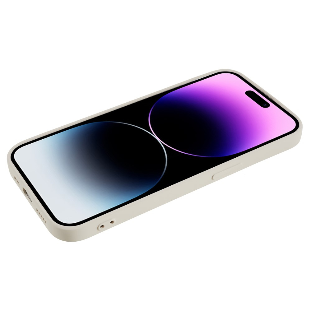 iPhone 14 Pro Max Gummi Case Hülle mit Kameraschutz - Cremeweiss (Matt)