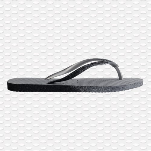 Tongs Femme Slim Sparkle Gris