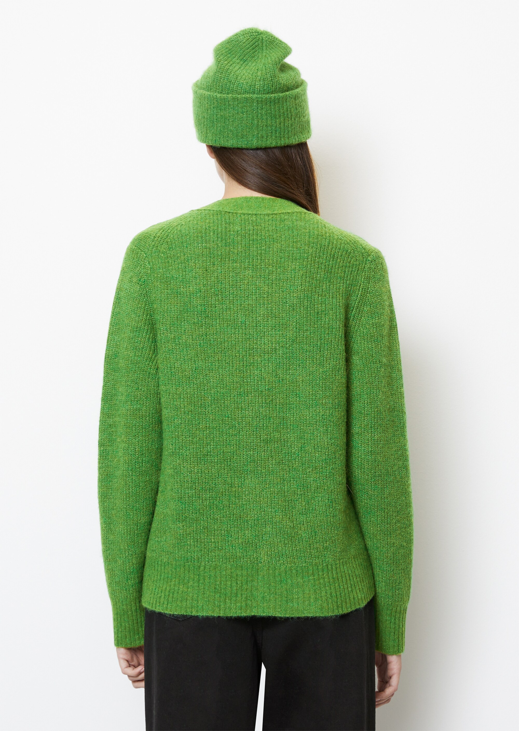 V-Neck-Cardigan loosemit Baby-Alpakawolle