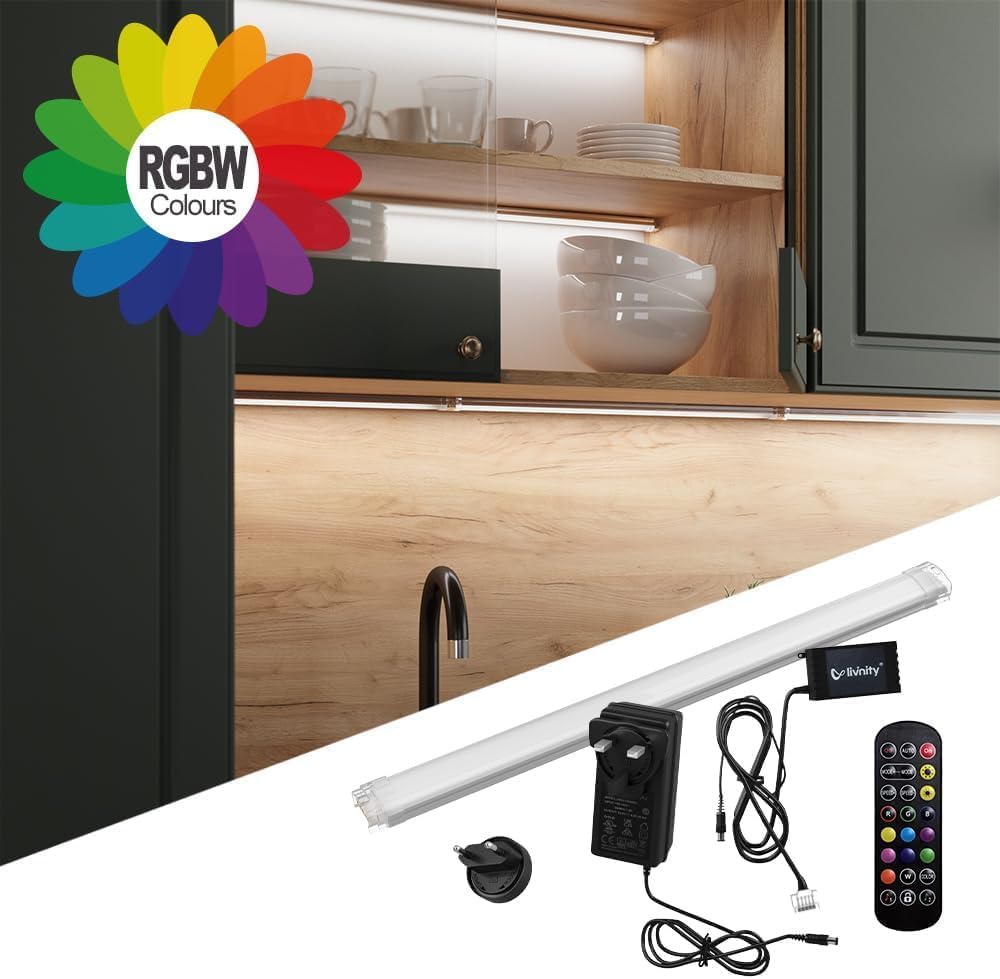 Vicco Küchenzeile Optima, Anthrazit Hochglanz/Weiß, 270 cm ohne Arbeitsplatte mit LED-Leisten