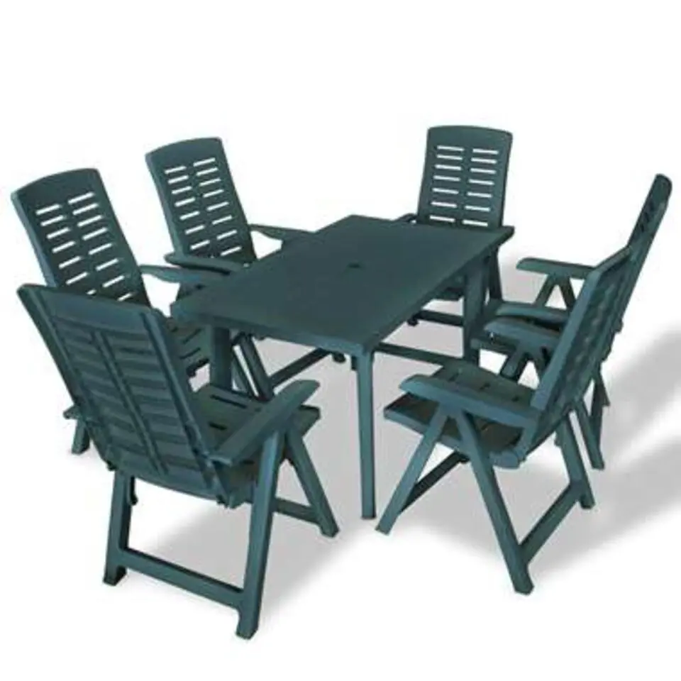 vidaXL - Tuinset - Groen - Kunststof