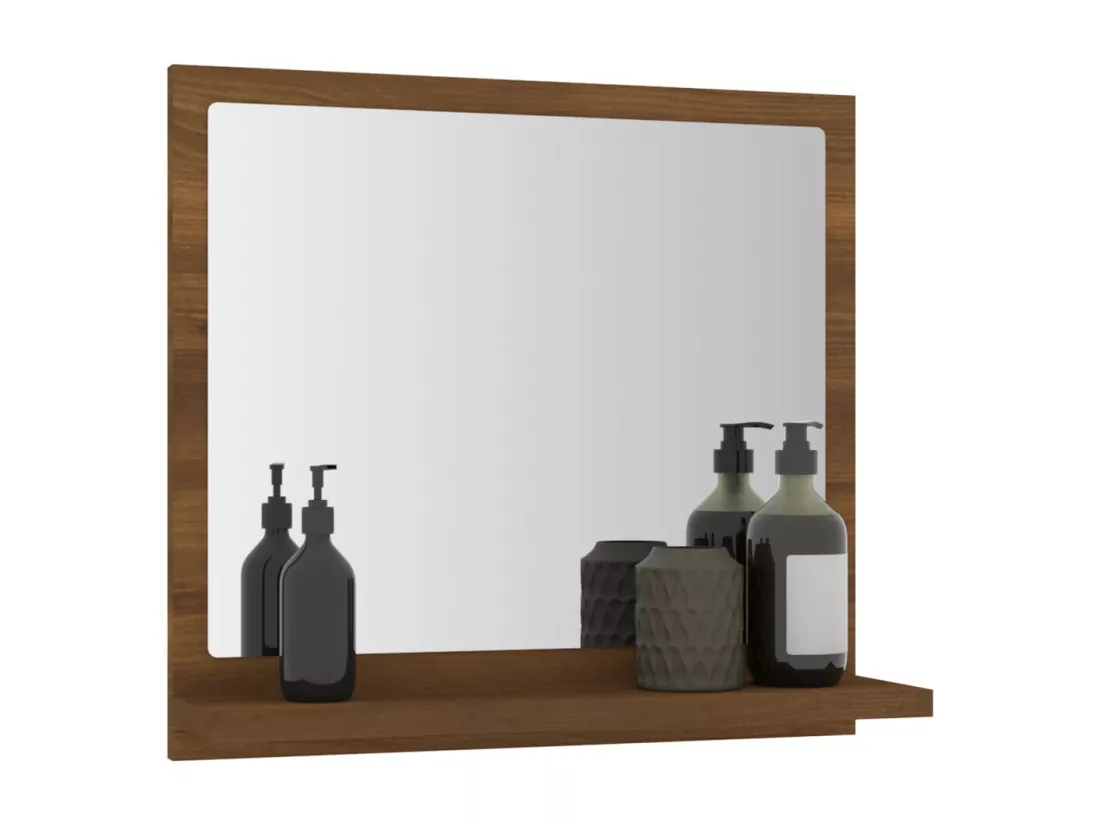 Miroir de bain Chêne marron 40x10,5x37 cm Bois d'ingénierie