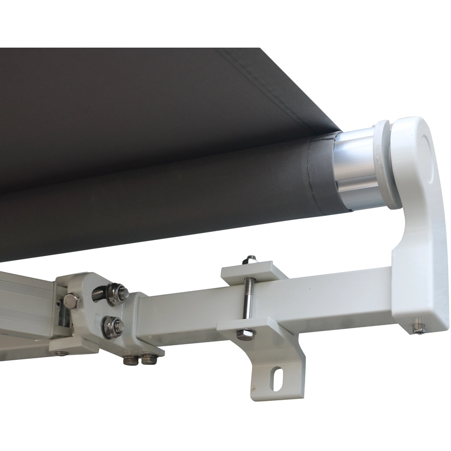 Outsunny Klemmmarkise mit Handkurbel grau