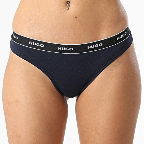 Lot De 3 Strings Femme 50480150 Noir Blanc Bleu Roi