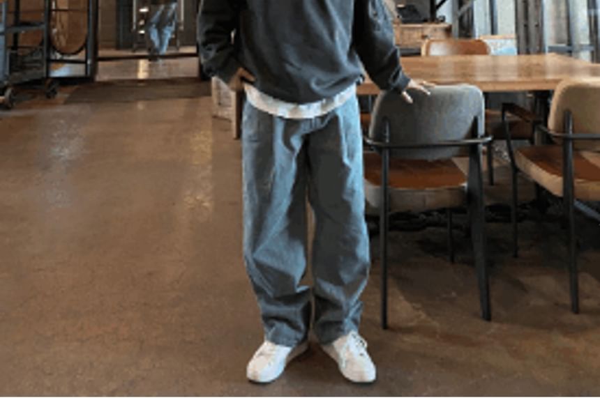 SeoulPop - Sweatshirt met gewassen detail en losse pasvorm