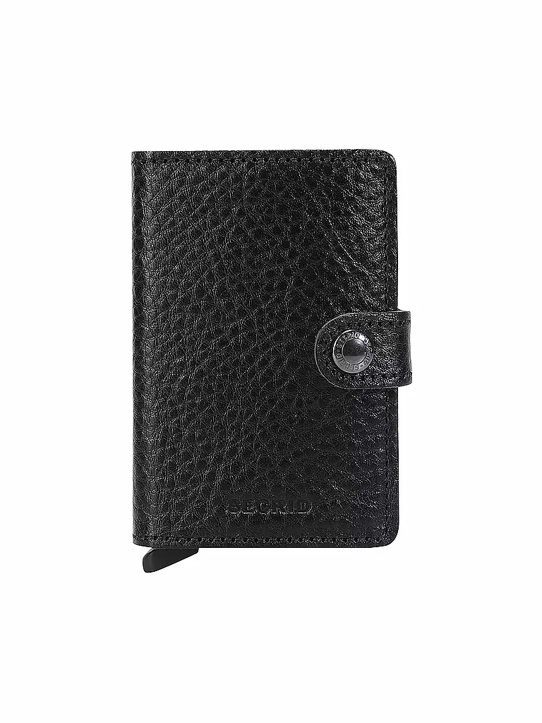 SECRID Geldbörse - Miniwallet Vegetable Tanned Black/Black schwarz