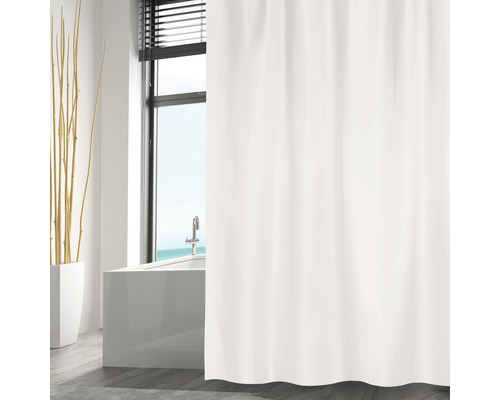 MSV Textil douchegordijn 120 x 200 cm wit