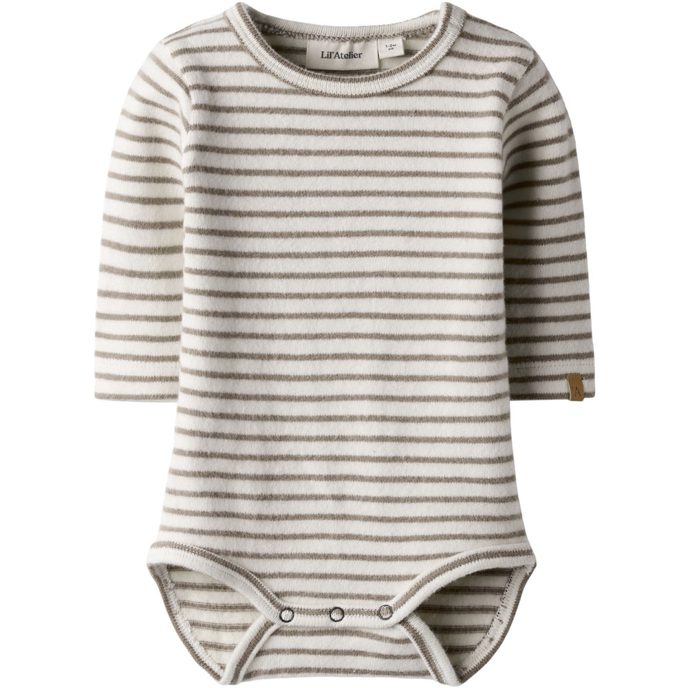 Køb Lil'Atelier Turtledove Sepia Tint Nbmthoro Keo Ls Slim Body Lil