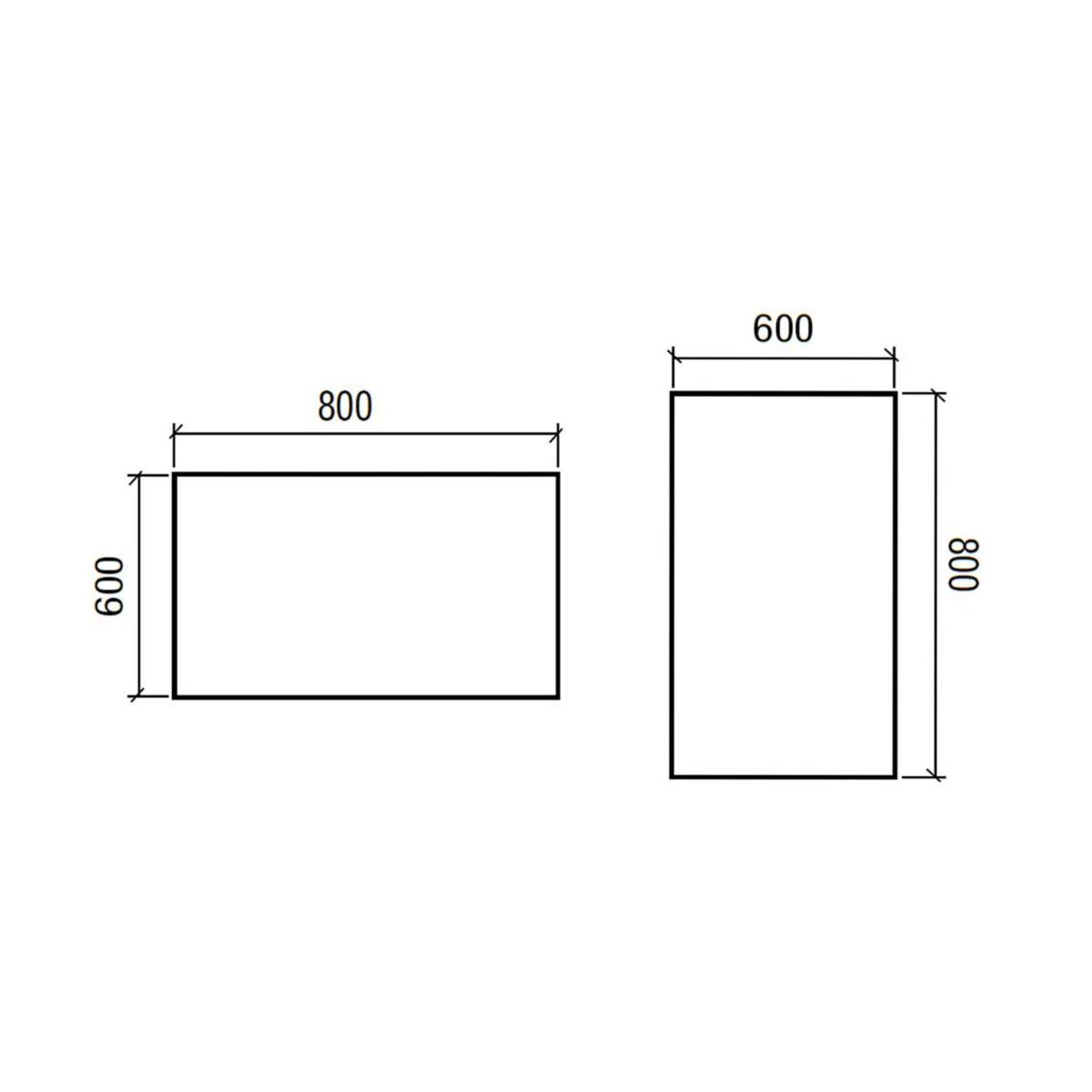 Muebles Amor spiegel met LED-verlichting en zwart frame 60x80cm