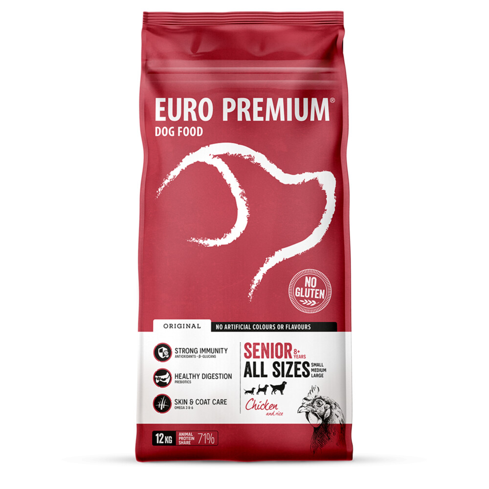 Euro-Premium Senior Kip - Rijst12 kg