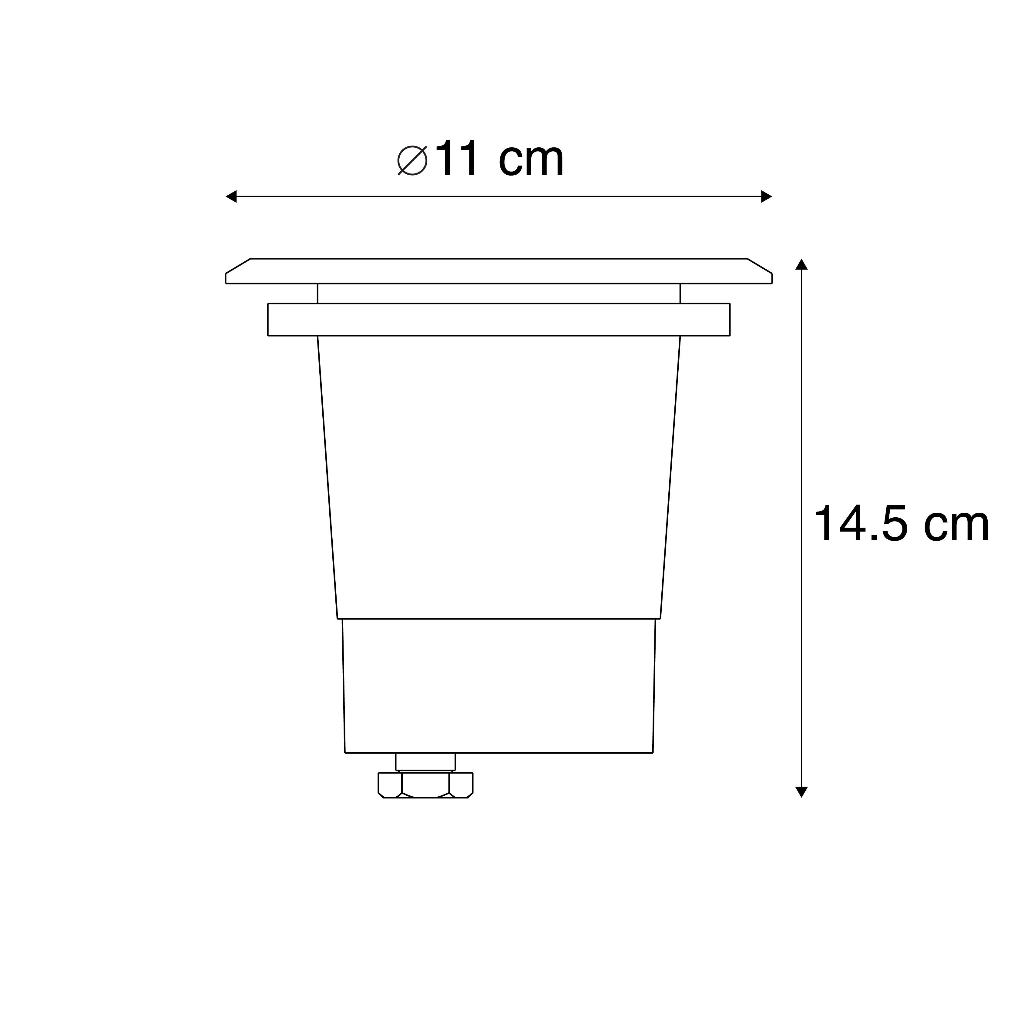 Buiten grondspot staal 11cm IP67 - Basic Round