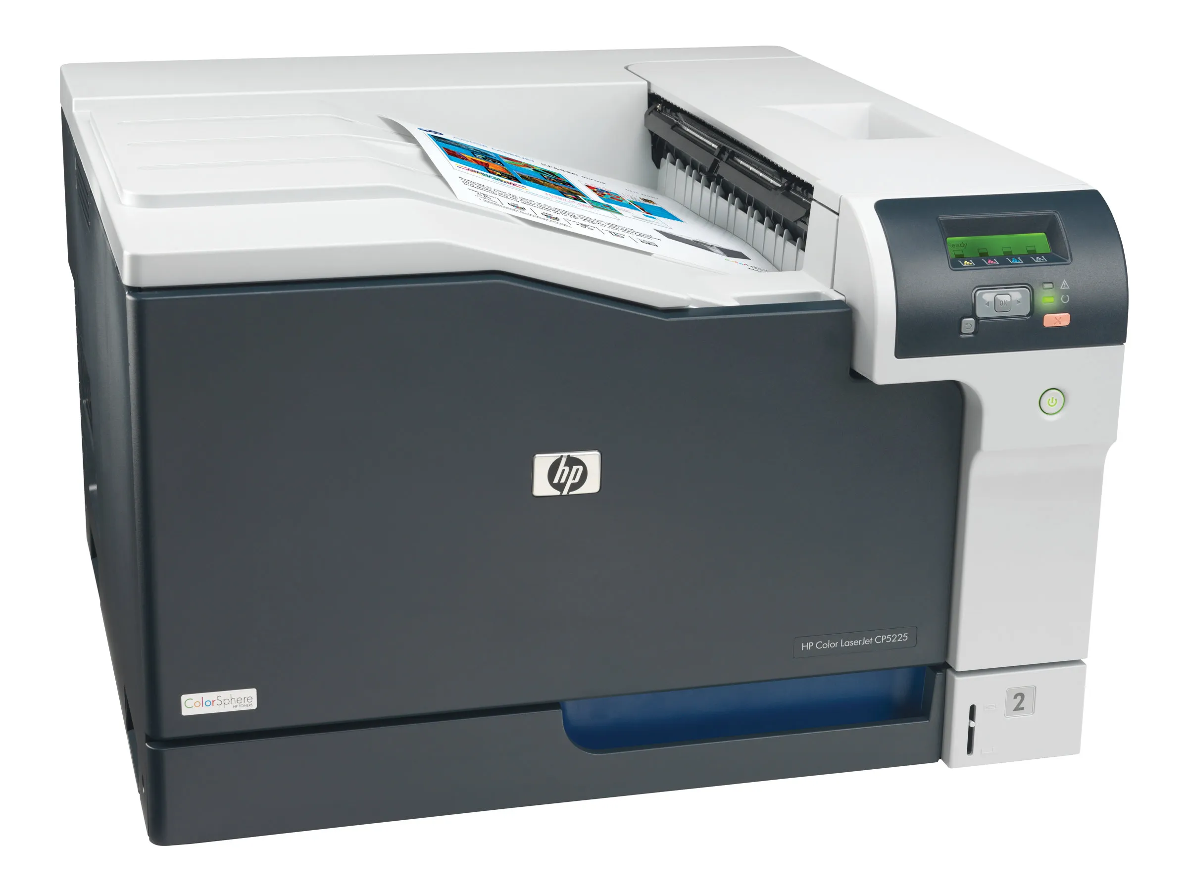 HP Color LaserJet Professional CP5225dn - Printer - farve - Duplex - laser - A3 - 600 dpi - op til 20 spm (mono) / op til 20 spm (farve) - kapacitet: 350 ark - USB, LAN