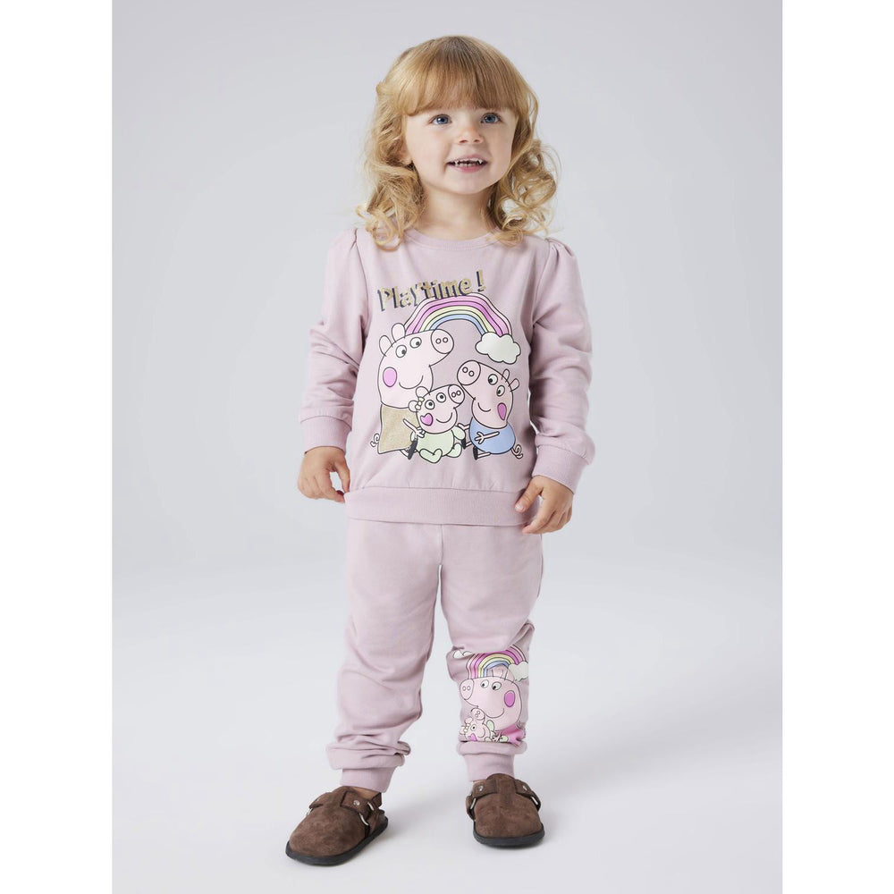 Køb Name It Keepsake Lilac Nmfnori Peppa Sweat Bru Lnoos Cplg